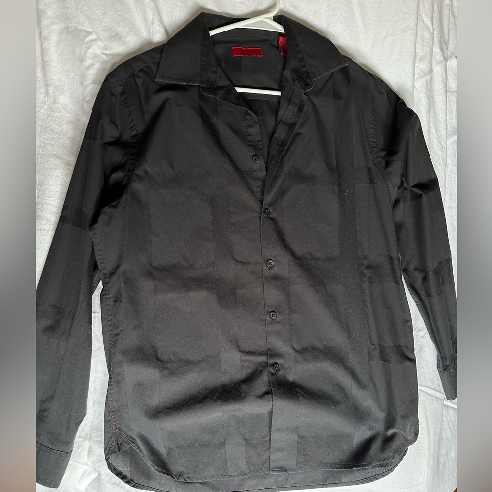 🚨BUY MULTIPLE AND SAVE🚨 Black Patterned Alfani Shirt